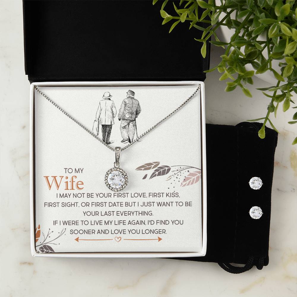 Hope Necklace and Earring Set for My Wife A Perfect Gift-[Heartfelt Family Gift]