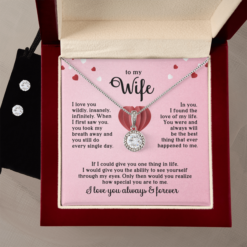 Wife Necklace & Earring Gift Set
