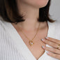 18K Gold Heart Necklace-[Heartfelt Family Gift]