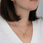 18K Gold Heart Necklace-[Heartfelt Family Gift]
