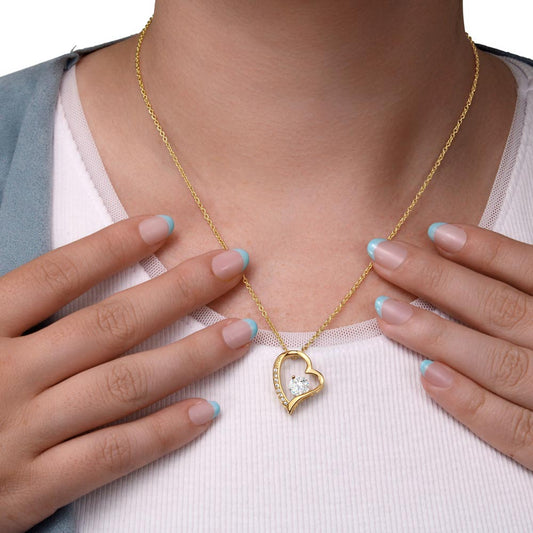 18K Gold Heart Necklace-[Heartfelt Family Gift]