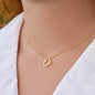 18K Yellow Gold Delicate Heart Necklace-[Heartfelt Family Gift]