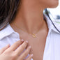 18K Yellow Gold Delicate Heart Necklace-[Heartfelt Family Gift]