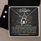Daughter Christmas Heart Necklace and Earring Set-[Heartfelt Family Gift]