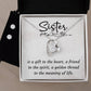 A Sister is A Gift Heart Necklace and Earring Set-[Heartfelt Family Gift]