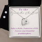 Grandmother of the bride Heart Necklace and Earring Set-[Heartfelt Family Gift]