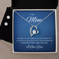 To My Mom Heart Necklace and Earring Set-[Heartfelt Family Gift]