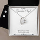 Guardian Angel Heart Necklace and Earring Set-[Heartfelt Family Gift]