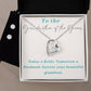 Grandmother of the Groom Heart Necklace and Earring Set-[Heartfelt Family Gift]