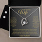 Wife Heart Necklace and Earring Set-[Heartfelt Family Gift]