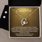 Sisters Heart Necklace and Earring Set-[Heartfelt Family Gift]