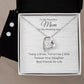 Mom on My Wedding Day Heart Necklace and Earring Set-[Heartfelt Family Gift]