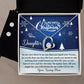 Merry Christmas DaughterHeart Necklace and Earring Set-[Heartfelt Family Gift]