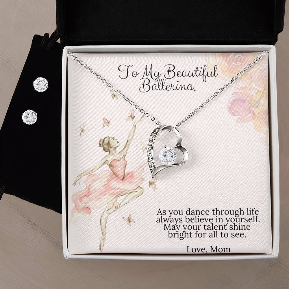 Copy of Ballerina2 MC Template Heart Necklace and Earring Set-[Heartfelt Family Gift]