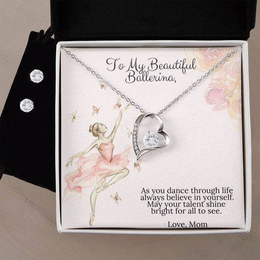 Copy of Ballerina2 MC Template Heart Necklace and Earring Set-[Heartfelt Family Gift]