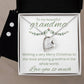 Grandma Heart Necklace and Earring Set-[Heartfelt Family Gift]