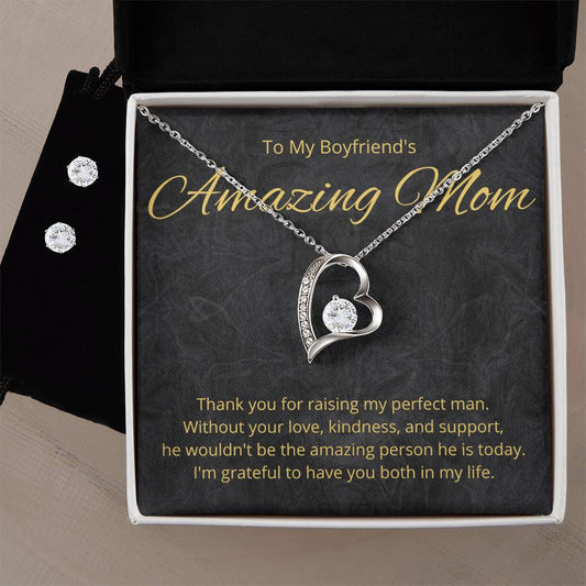 amazing momwife white background (2) Heart Necklace and Earring Set-[Heartfelt Family Gift]