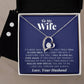Wife Heart Necklace and Earring Set-[Heartfelt Family Gift]