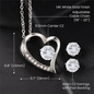 Best Mom Ever Heart Necklace and Earring Set-[Heartfelt Family Gift]