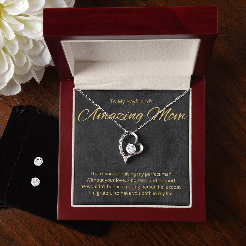 amazing momwife white background (2) Heart Necklace and Earring Set-[Heartfelt Family Gift]