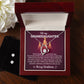 Granddaughter Christmas Red Trees Heart Necklace and Earring Set-[Heartfelt Family Gift]