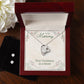 Mom First Christmas Heart Necklace and Earring Set-[Heartfelt Family Gift]