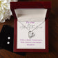 Stepmother of the Bride Heart Necklace and Earring Set-[Heartfelt Family Gift]