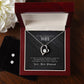 Stunning Wife Heart Necklace and Earring Set - Perfect Gift for Loved Ones-[Heartfelt Family Gift]