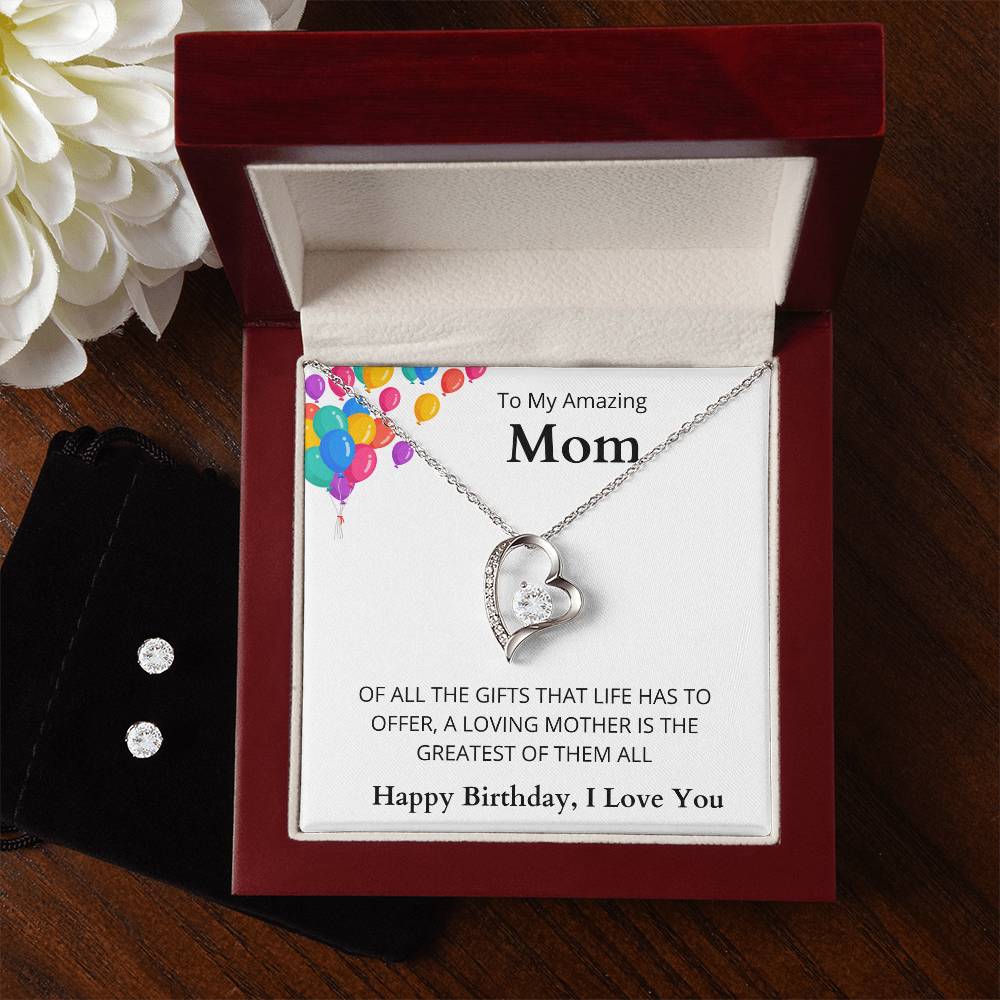 amazing momwife white background (4) Heart Necklace and Earring Set-[Heartfelt Family Gift]
