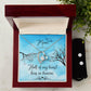 Half of my heart Heart Lives in Heaven Necklace and Earring Set-[Heartfelt Family Gift]