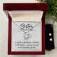 A Sister is A Gift Heart Necklace and Earring Set-[Heartfelt Family Gift]