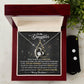 Daughter Christmas Heart Necklace and Earring Set-[Heartfelt Family Gift]