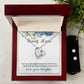 To My Bonus Mom Heart Necklace and Earring Set-[Heartfelt Family Gift]