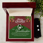 christmas red green granddaughter Heart Necklace and Earring Set-[Heartfelt Family Gift]