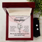 To my bonus daughter- Heart Necklace and Earring Set-[Heartfelt Family Gift]