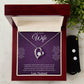 Stunning Wife Heart Necklace and Earring Set - Perfect Gift for Her-[Heartfelt Family Gift]