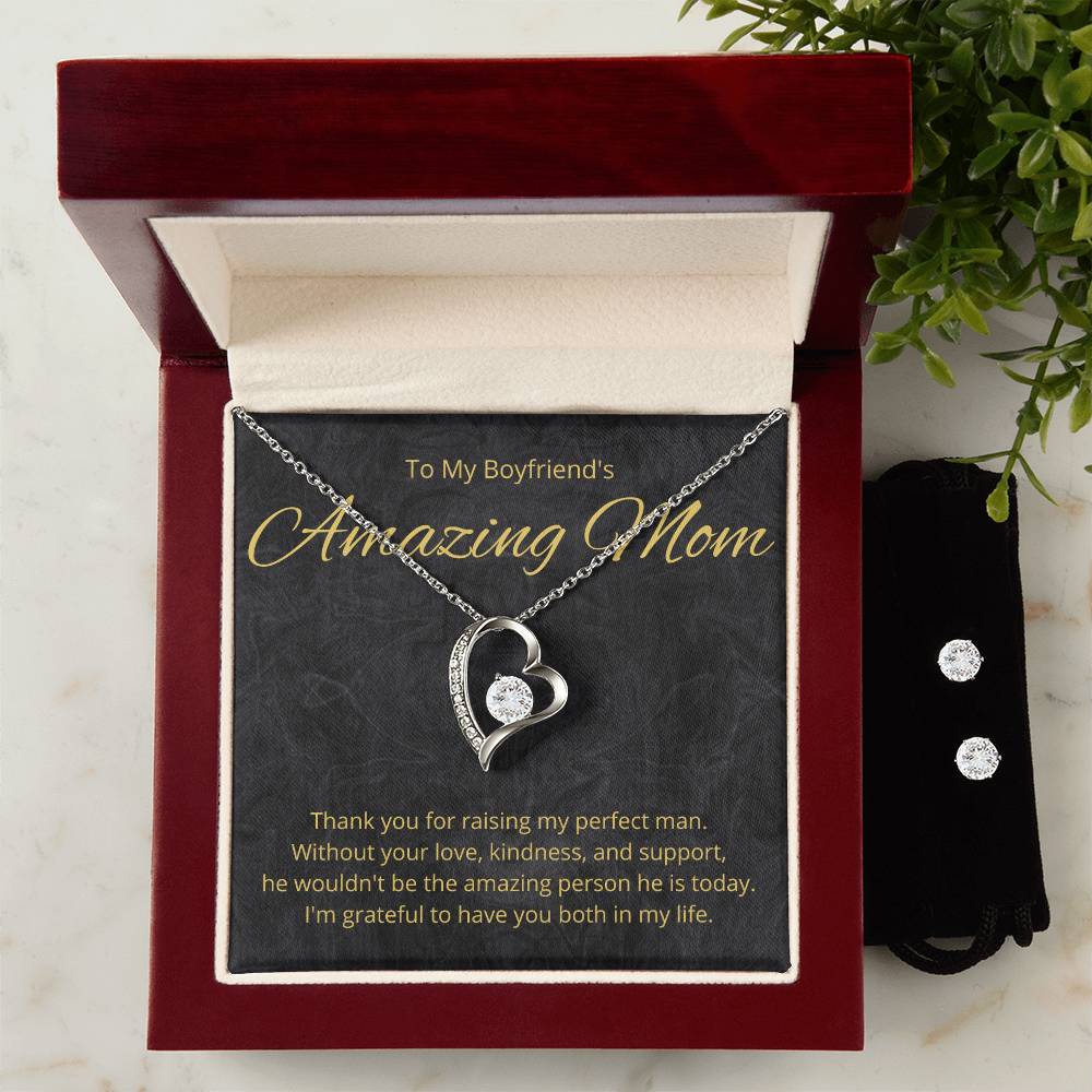 amazing momwife white background (2) Heart Necklace and Earring Set-[Heartfelt Family Gift]