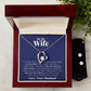 Wife Heart Necklace and Earring Set-[Heartfelt Family Gift]