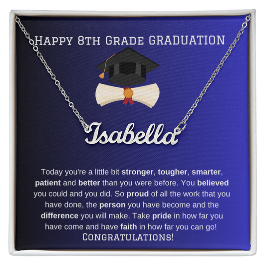 8th Grade Graduation Name Necklace