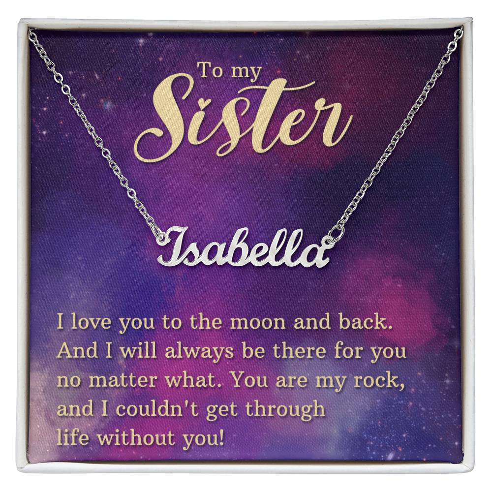 Sister Name - Customizable Sister-Inspired Jewelry  Max 255-[Heartfelt Family Gift]
