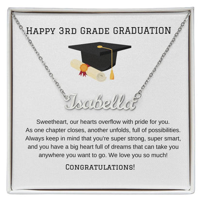 3rd Grade Graduation Name Necklace-[Heartfelt Family Gift]
