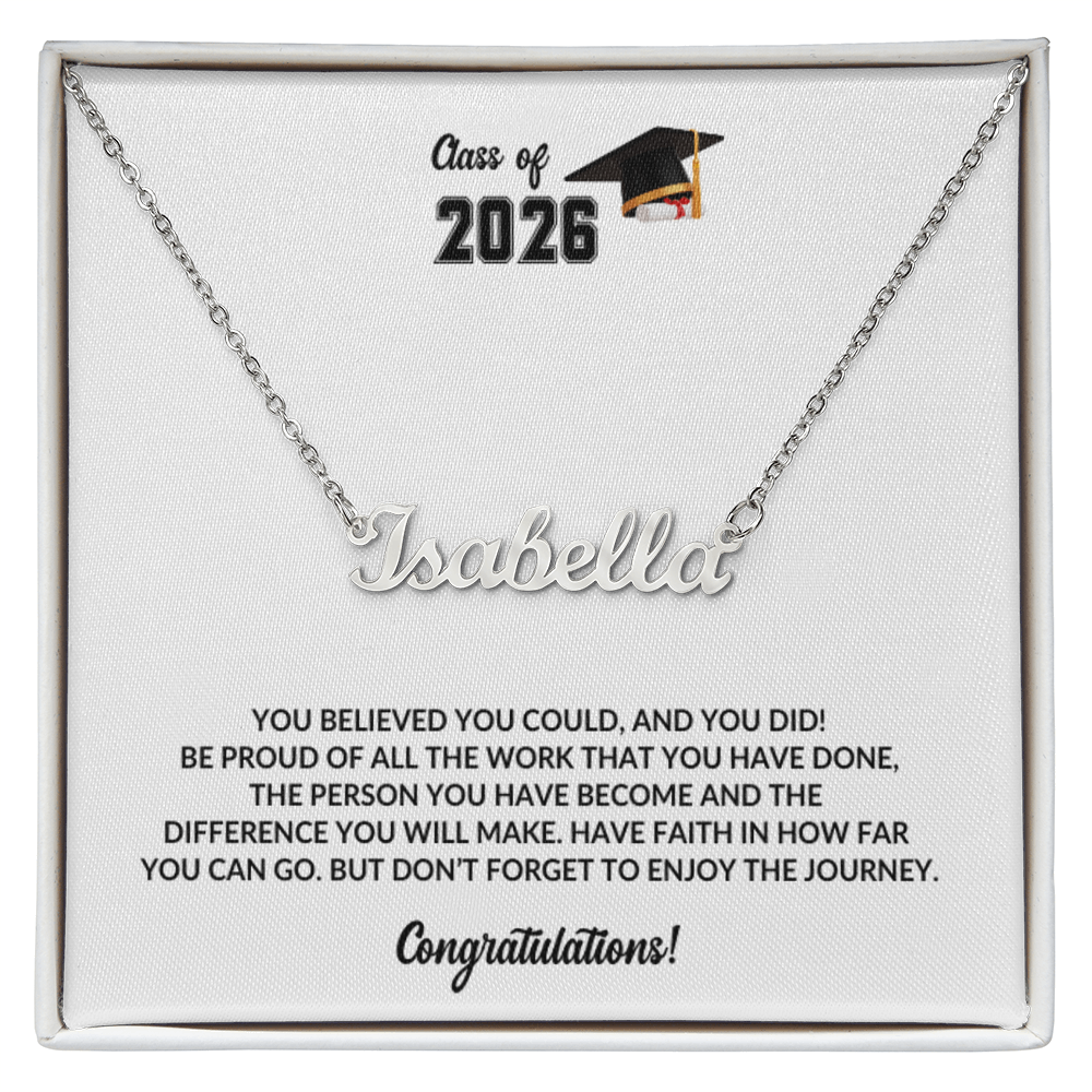 Class of 2026 Name Necklace Graduation Gift