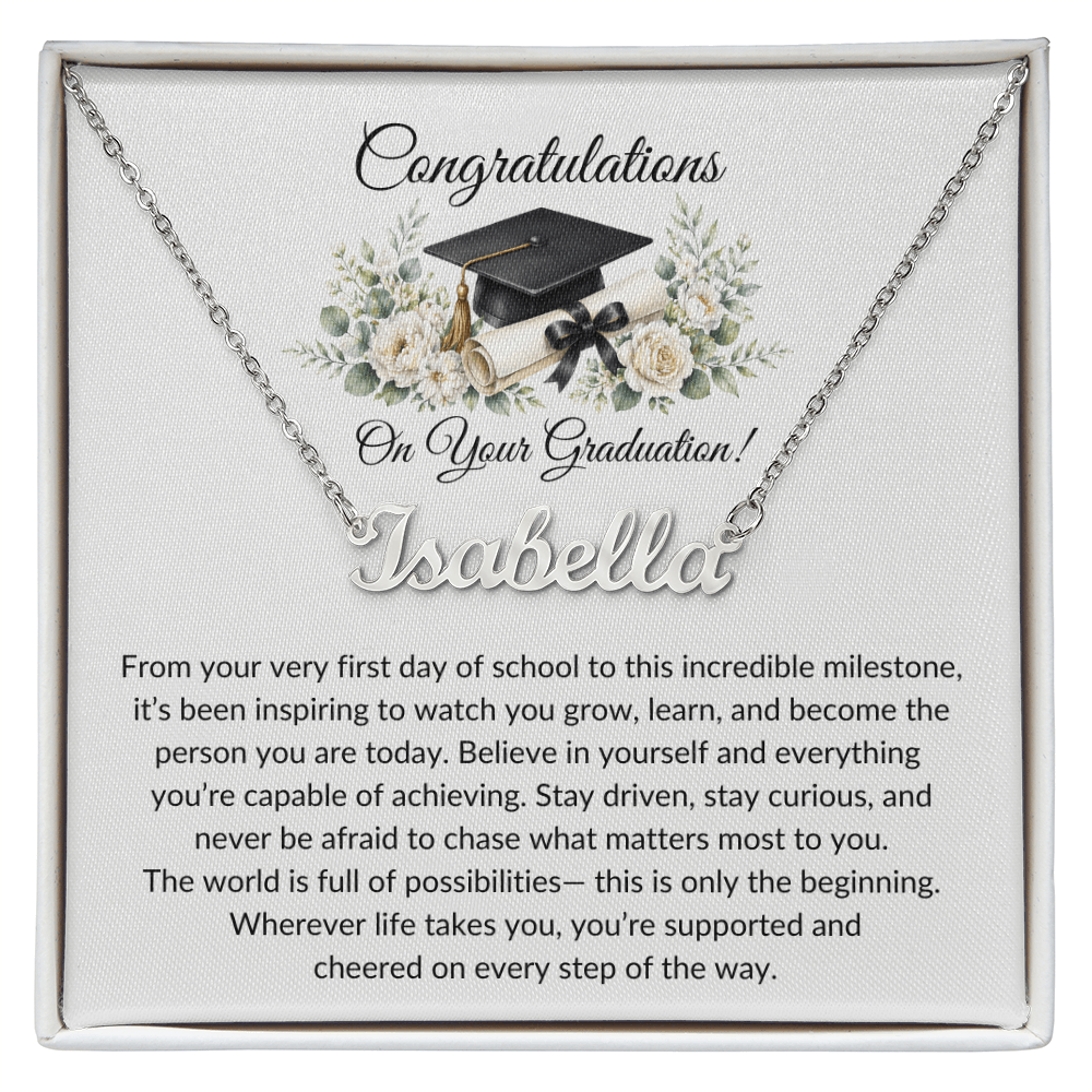 Graduation Name Necklace Gift