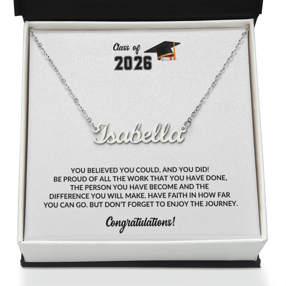 Class of 2026 Name Necklace Graduation Gift