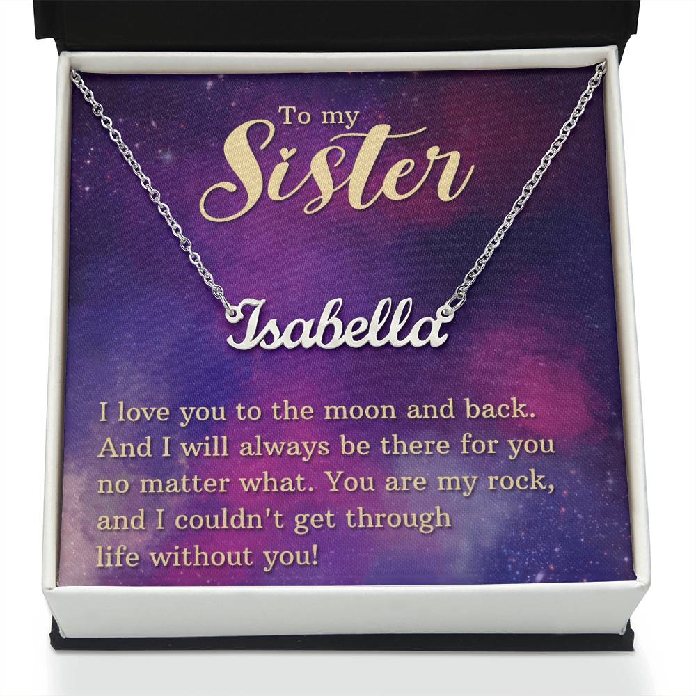 Sister Name - Customizable Sister-Inspired Jewelry  Max 255-[Heartfelt Family Gift]