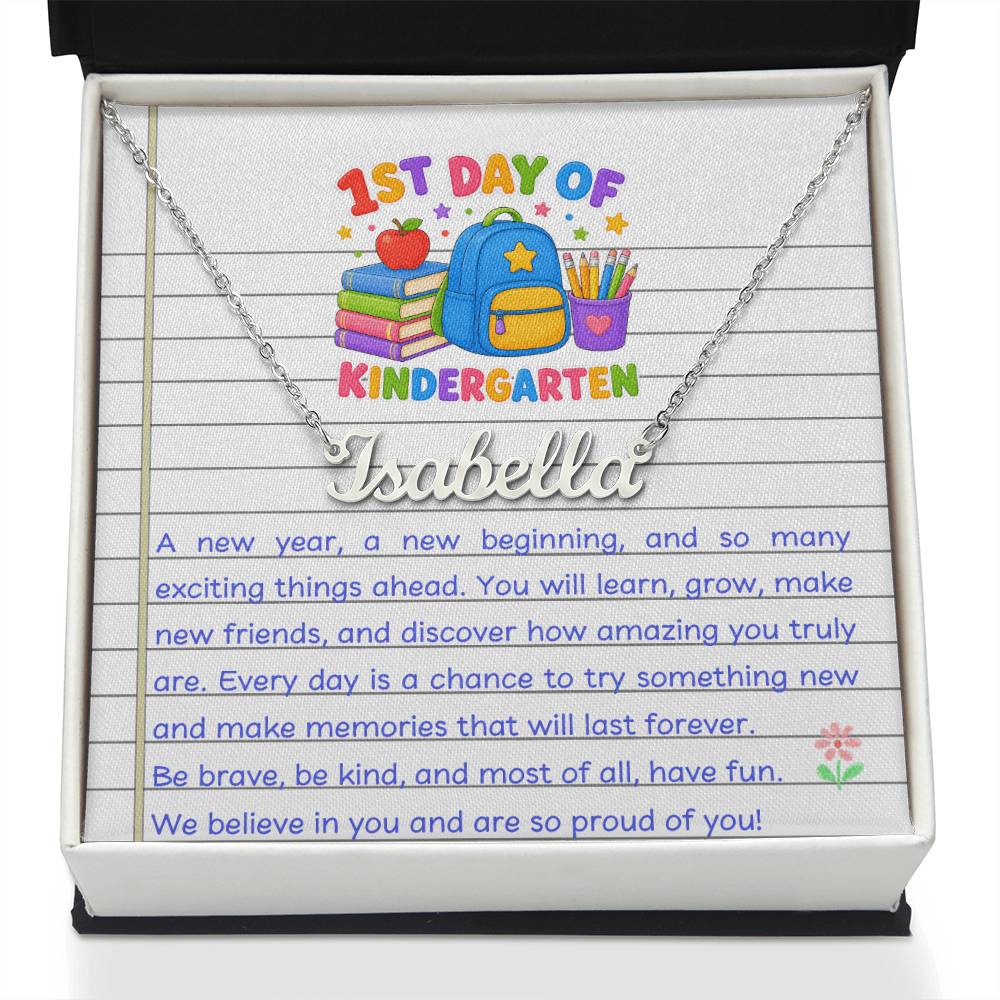1st Day of Kindergarten Name Necklace