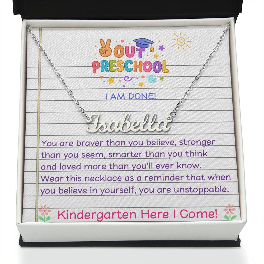 Preschool Graduation Name Necklace