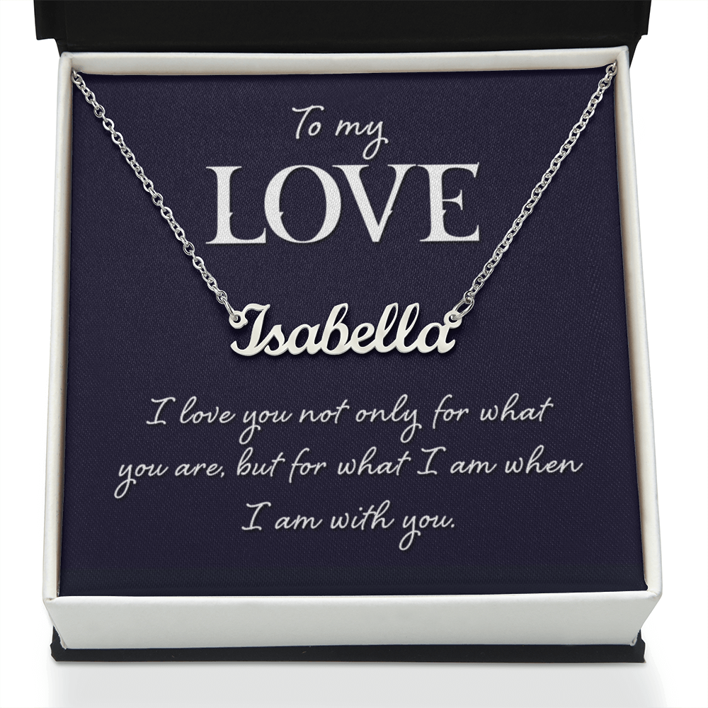 To My Love Name Necklace Gift for Wife Soulmate