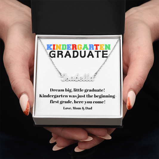 Kindergarten Graduation Name Necklace-[Heartfelt Family Gift]