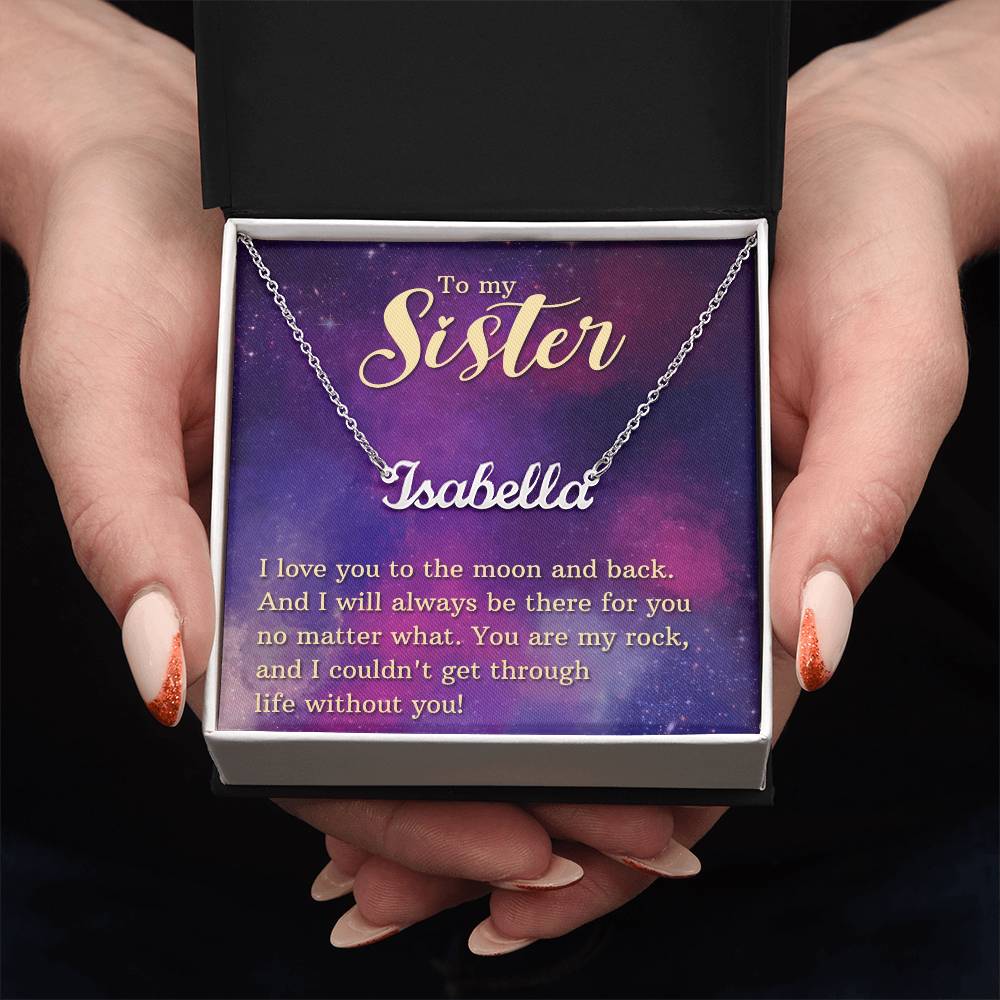 Sister Name - Customizable Sister-Inspired Jewelry  Max 255-[Heartfelt Family Gift]